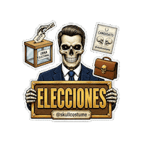 Skull Votar Sticker
