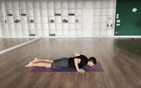 Yoga Pose Roll On The Floor GIF by YOGABODY