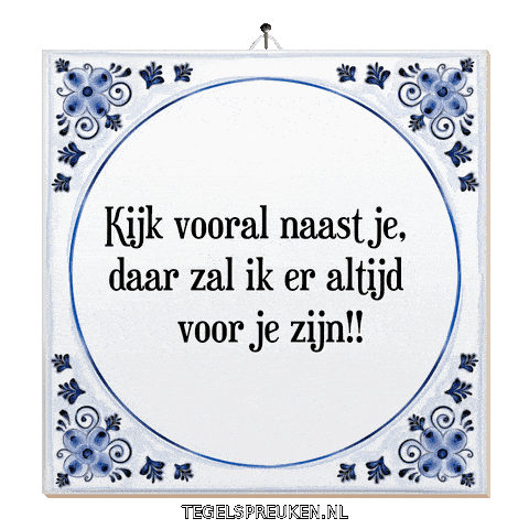 Hand Spreuk Sticker by Tegelspreuken.nl