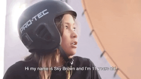 pro-tec giphygifmaker protec girl skater sky brown GIF