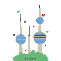 Kuwait Towers Bamboo Sticker by bamboopreschool