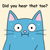 Sweating Blue Cat GIF