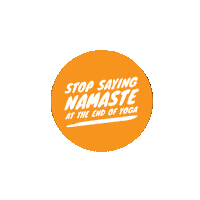 artbygrumpyfish orange yoga indian circle Sticker