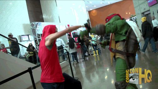 teenage mutant ninja turtles cosplay GIF by Comic-Con HQ