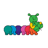 Rainbow Eating Sticker by Art-Zoo