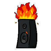 Fire Burn Sticker