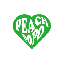 peachpopo heart vegan 하트 비건 Sticker