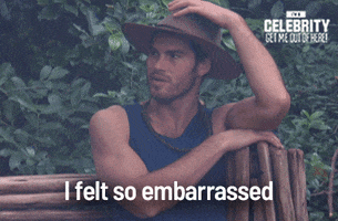 justin embarrassment GIF by I'm A Celebrity... Get Me Out Of Here! Australia