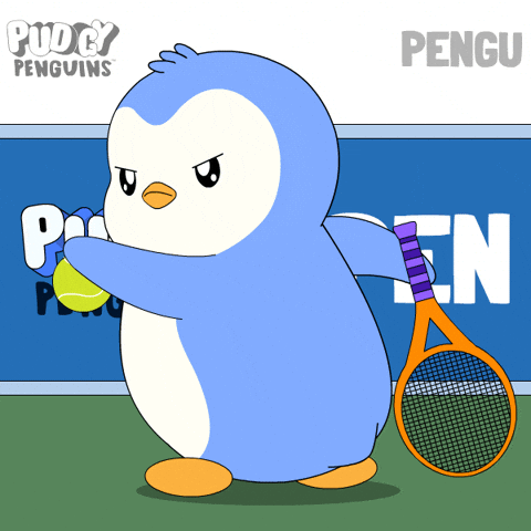 Sport Serve GIF by Pudgy Penguins