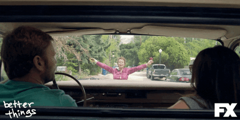 celia imrie hello GIF by Better Things 