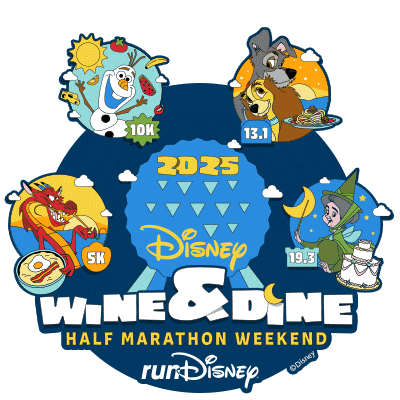 Rundisney Wine And Dine Sticker by Disney Sports