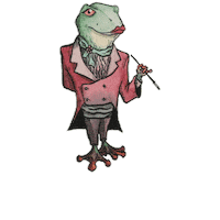 Frog Artemis Sticker