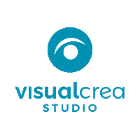 VisualCrea logo blue eye circle Sticker
