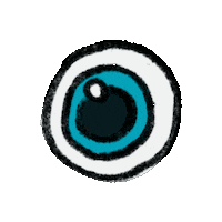 Rolling Blue Eye Sticker