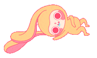 Panyi shocked tired shock rabbit Sticker