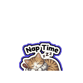 Nap Time Sleepy Cat Sticker