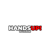 Hands Up Su Le Mani Sticker by radiowow