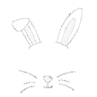 Bunny Mask Sticker by PokaDesign