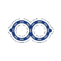 Dark Blue Glasses Sticker by MMS