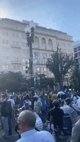 Demonstrators Chant 'Don't Shoot' Before Being Hit With Tear Gas Near White House