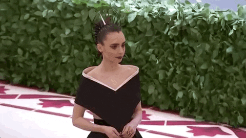 Lily Collins Met Gala 2018 GIF by E!