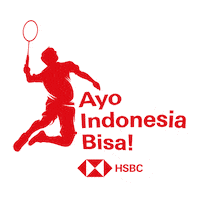 hsbcindonesia indonesia smash badminton superfan Sticker