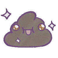 AngryBread kawaii sparkle glitter poop Sticker