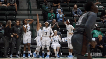 count it women's basketball GIF by GreenWave