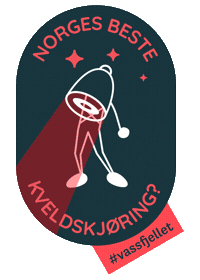 Vassfjellet-Vinterpark night skiing lys vassfjellet Sticker
