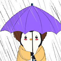 Raining Bad Day Sticker by Pudgy Penguins
