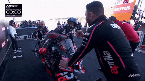 Racing Fist Bump GIF by MotoGP™