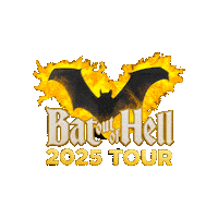 BatOutOfHellMusical bat rock n roll meatloaf bat out of hell Sticker