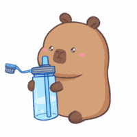 Happy Water Bottle GIF