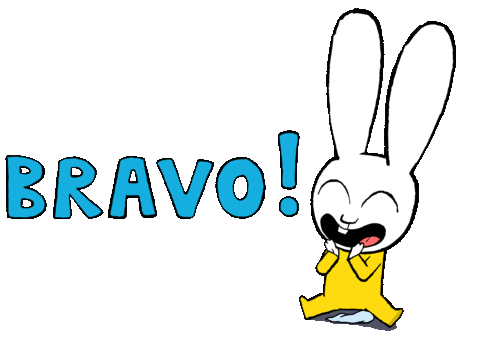 Congratulations Reaction Sticker by Simon Super Rabbit