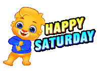 Chilling Saturday Morning Sticker by Lucas and Friends by RV AppStudios