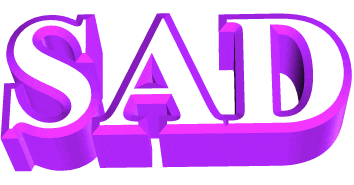 Sad 3D Sticker by GIPHY Text
