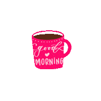 satoko_hombu coffee good morning tea Sticker