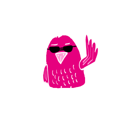 Rebexi giphyupload party bird sunglasses Sticker