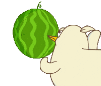 Chicken Watermelon Sticker by BadTimeStories