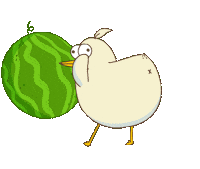 Chicken Watermelon Sticker by BadTimeStories
