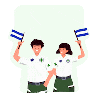 Independencia Septiembre Sticker by Cruz Verde Salvadoreña