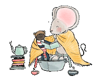 ThuisbijMuis beer winter bear tea Sticker