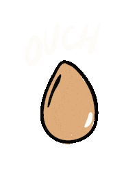 Coticocodrila food egg ouch eggs Sticker