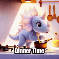 Dinner Time Cooking GIF by Divineasaur