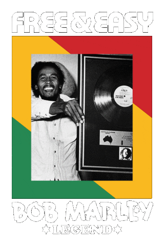 Bob Marley Rainbow Sticker by Free & Easy