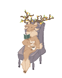 Illustration Reading Sticker