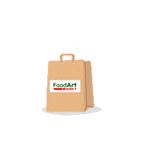 FoodartUK shopping truck bags supermarket Sticker