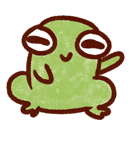 pensamientosdenenufar giphyupload hello hi frog Sticker