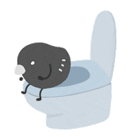 WeirdoStudio toilet raven crow capybara Sticker