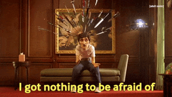 Scared Knives GIF by Adult Swim